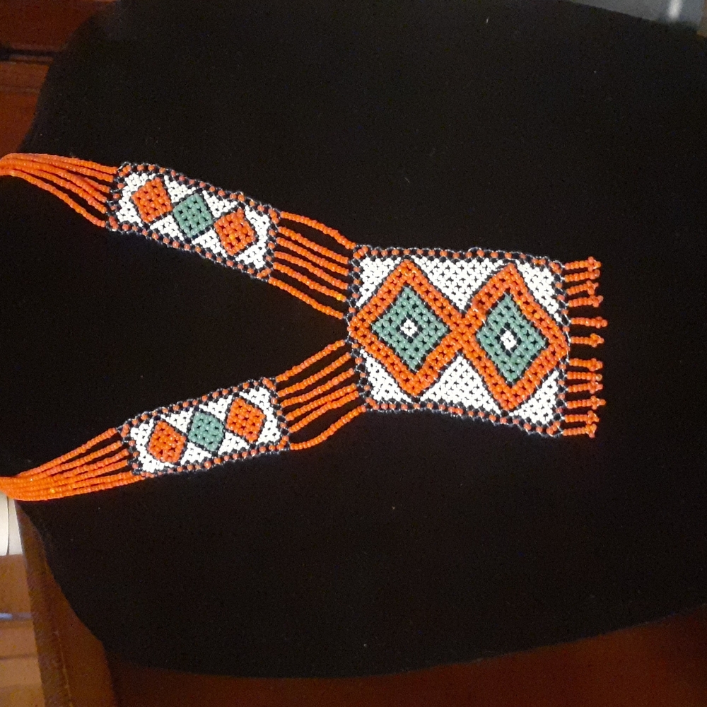 Handmade Beaded Bib Necklace